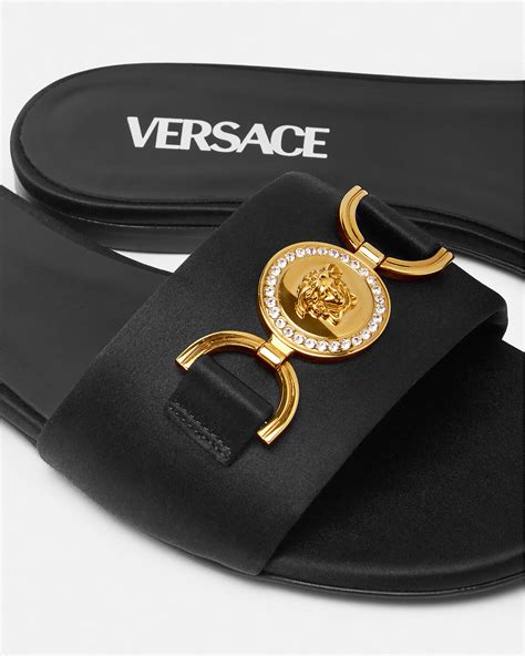 sandale versace medusa|Versace Medusa flats sandals women.